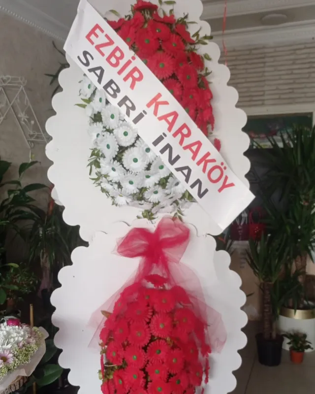 İki Katlı Kırmızı Gerbera Düğün Ayaklı Sepeti - Malatya Çiçekçi By Soydan (2)